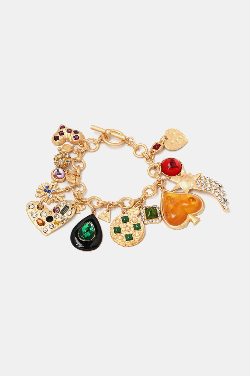 Trendy Multi Charm Resin Bracelet for Women