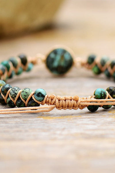 Handmade Beaded Copper Bracelet for Women