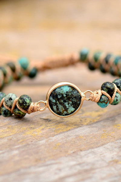 Handmade Beaded Copper Bracelet for Women