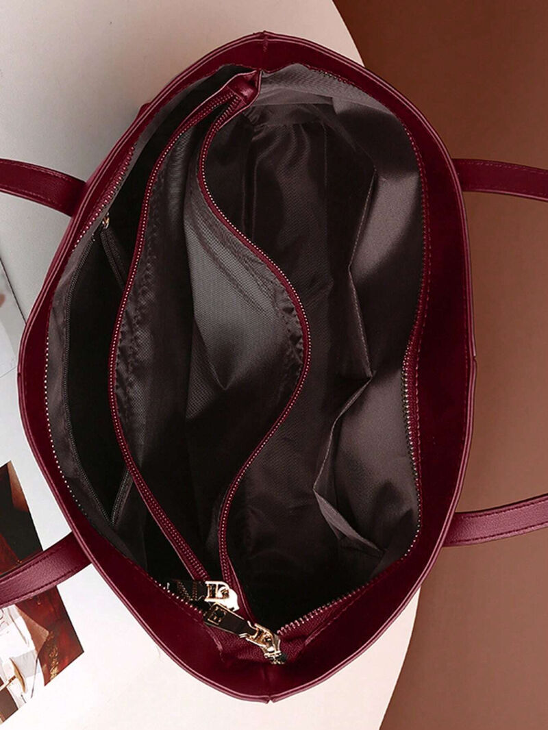 Sleek PU Leather Tote Bag Amori Love
