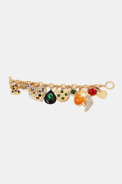 Trendy Multi Charm Resin Bracelet for Women