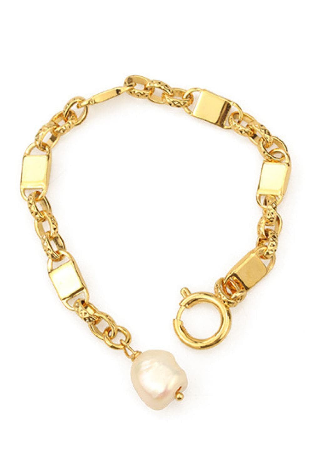 Elegant Link Chain Bracelet with Pearl for Women - Loved ones